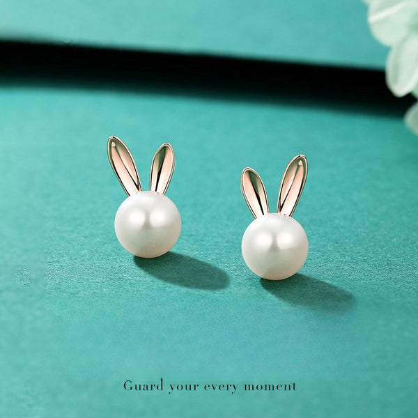 ORIGINAL 18K GOLD CUTE RABBIT  EARRINGS