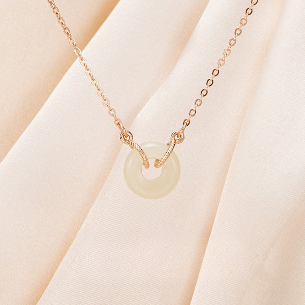 KISALL ORIGINAL HETAIN JADE DOUBLE CIRCLE BEAD CHAIN