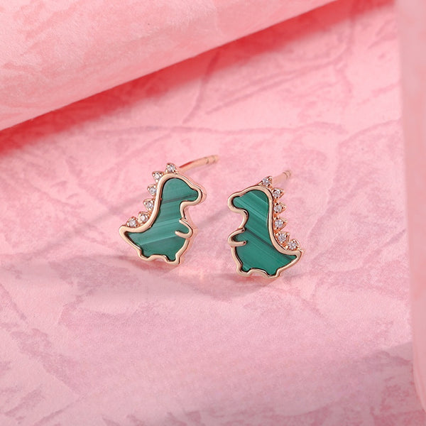 ORIGINAL 18K GOLD LITTLE DINOSAUR  EARRINGS