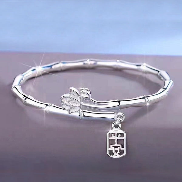ORIGINAL 999 SILVER BAMBOO NEWSPAER SAFETY BRACELET