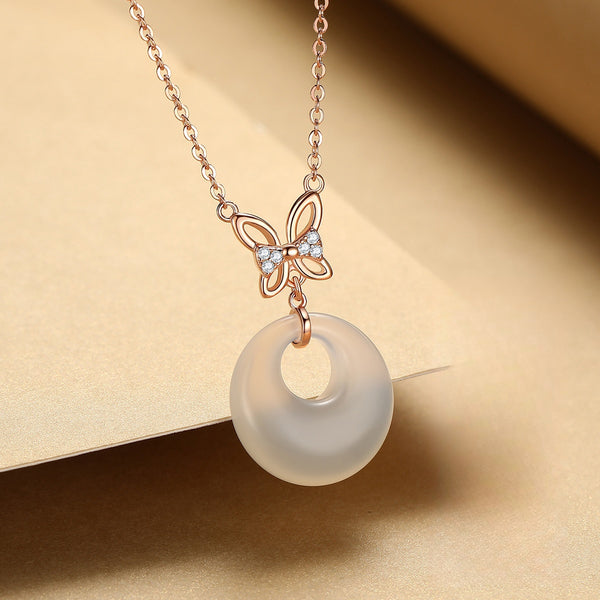 KISALL ORIGINAL BUTTERFIY HOTAN JADE   NECKLACE