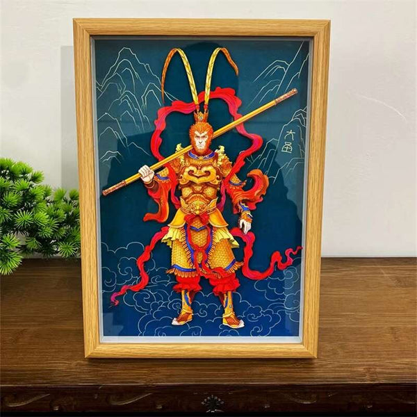 Fight Against Buddha Sun Wukong Paper Cuttings Art Stereo