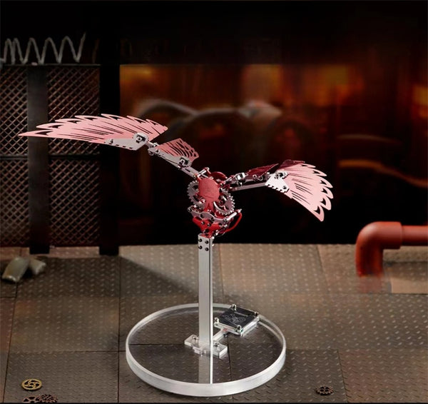 Metal 3D Puzzle Toy Flame Shadow Mechanical Flapping Wing Machine Model DIY Creative Decoration Birthday Gift