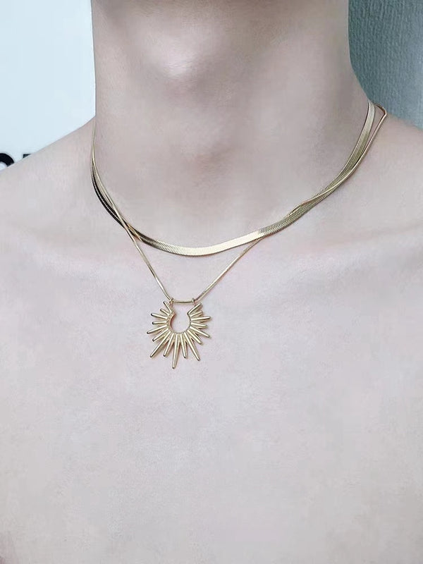 KISALL Sun God Double layered Necklace