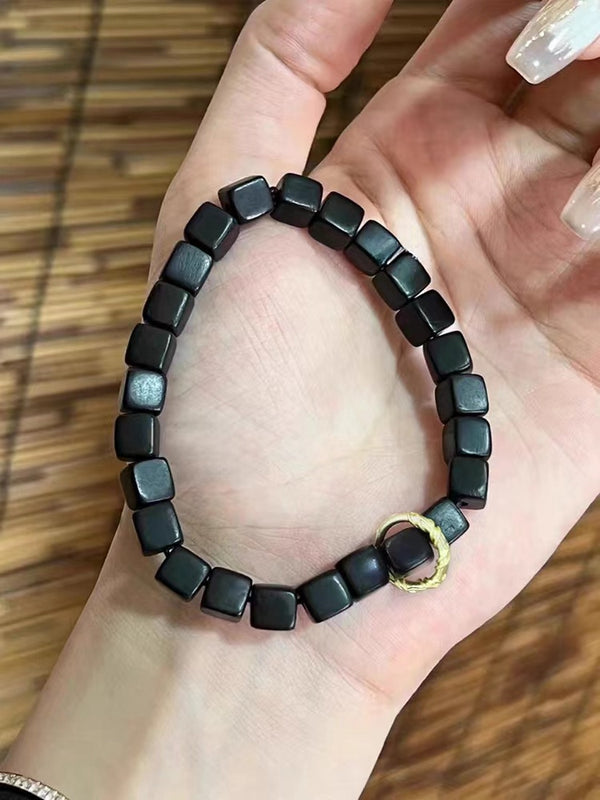 Natural ebony bracelet, new Chinese sandalwood antique wooden bracelet, women's bracelet