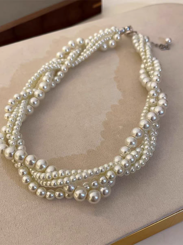 KISALL Multi Layered Baroque Pearl Necklace