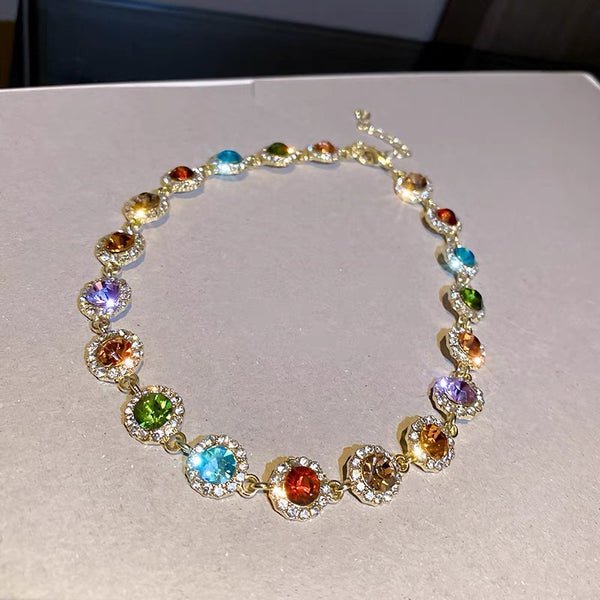 Original Colorful Diamond Crystal Necklace
