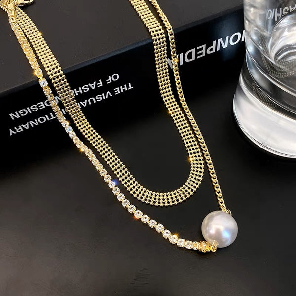 Original Double Layered Large Pearl Necklace