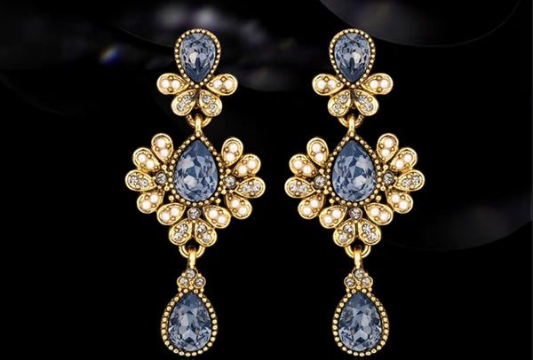 KISALL Original Design Retro Gemstone Earrings
