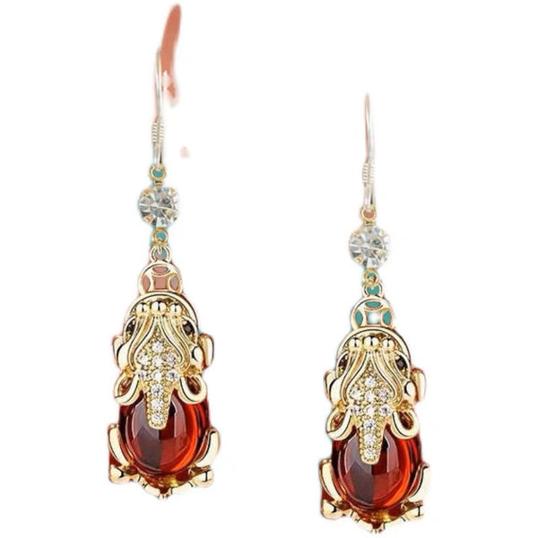 KISALL S999 Sterling Silver Lucky Pixiu Earrings