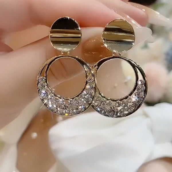 Sun, Moon, Star, and Atmosphere Circular Earrings