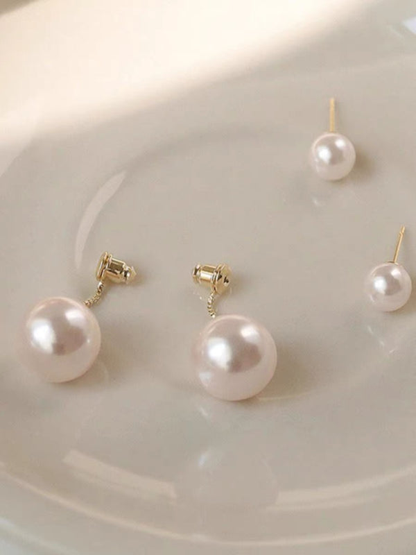 Fashion Two Pearl Earrings