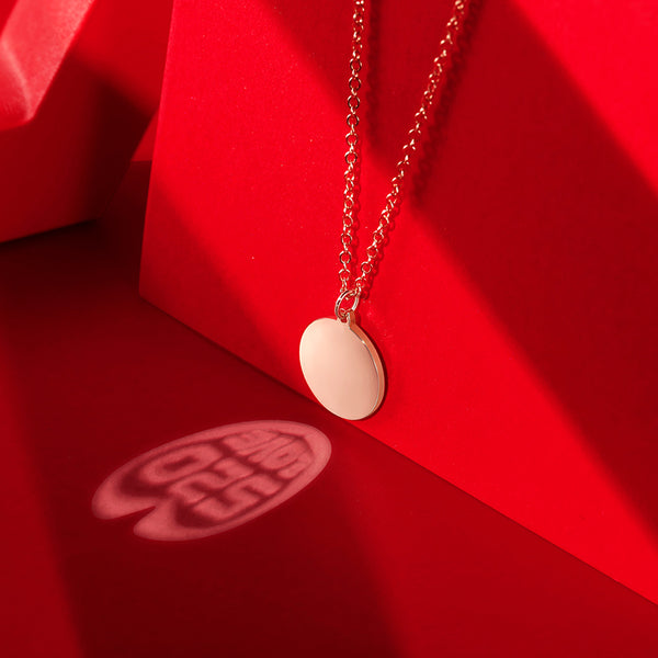 ORIGINAL 925 SILVER PROJECTION CIRCCLE  NECKLACE